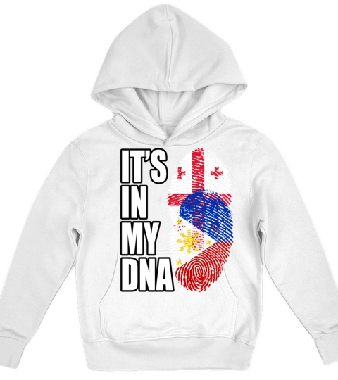 Georgian And Filipino Mix Heritage DNA Flag Kids Hoodie