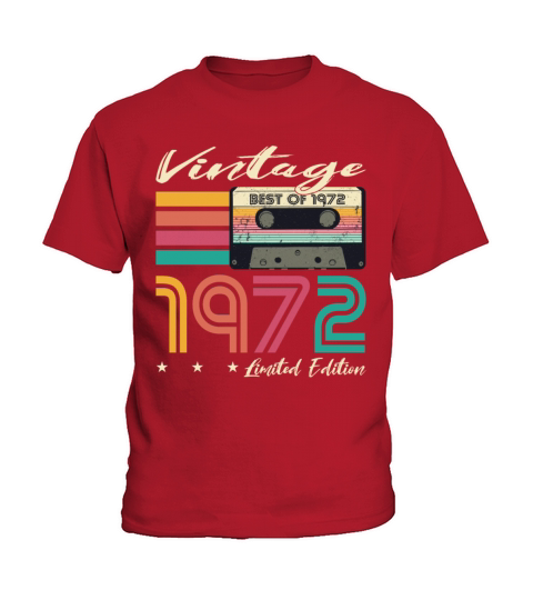 50th birthday vintage 1972 limited edition Kids T-Shirt