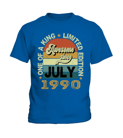 Awesome Since July 1990 32 Years Old 32th Birthday Kids T-Shirt