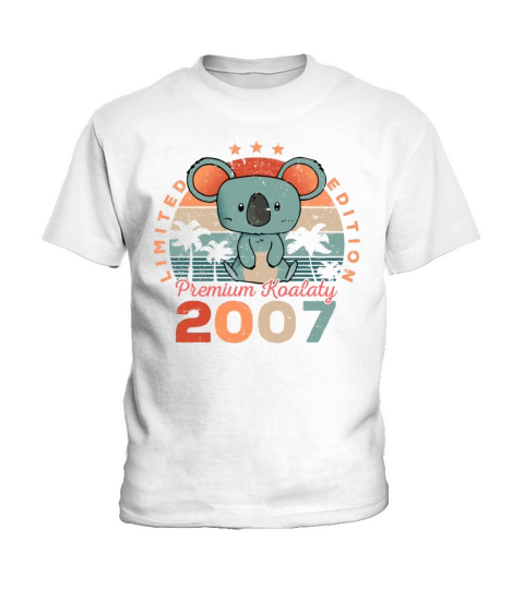 Birth Year 2007 Birthday Gift Koala Bear Koalas Kids T-Shirt