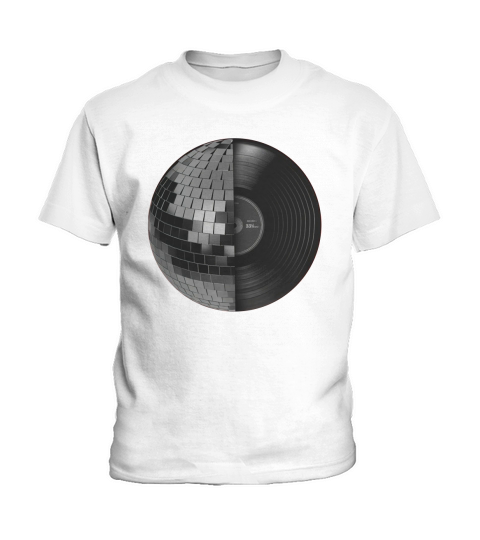 DISCO MUSIC RETRO VINTAGE DJ VINYL RECORD DISCO MIRROR BALL SPHERE Kids T-Shirt