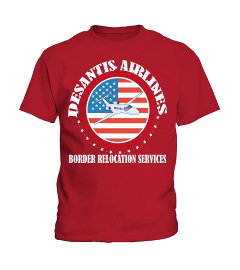 Funny DeSantis Airlines - Border Relocation Servic Kids T-Shirt