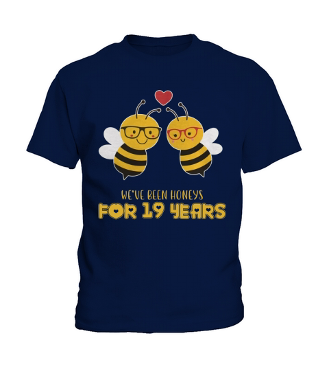 Funny T Shirts For 19 Years Wedding Anniversary. Couple Gifts For Wedding Anniversary Kids T-Shirt