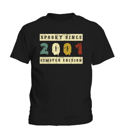Halloween Spooky Since 2001 Retro Birth Year Kids T-Shirt