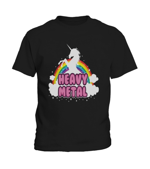 Heavy metal parody funny unicorn rainbow Kids T-Shirt