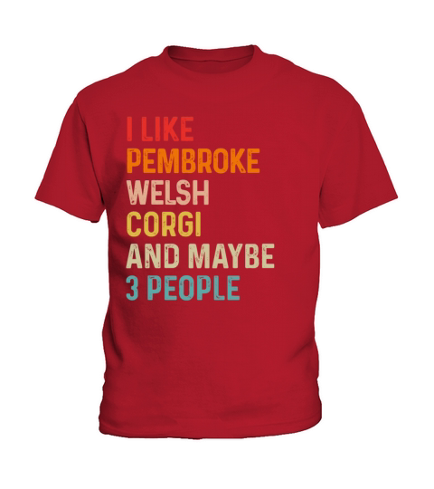 I Like Pembroke Welsh Corgi And Maybe 3 People Kids T-Shirt