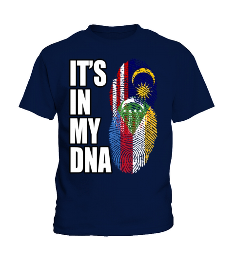 Malaysian And Comoran Mix Heritage DNA Flag Kids T-Shirt