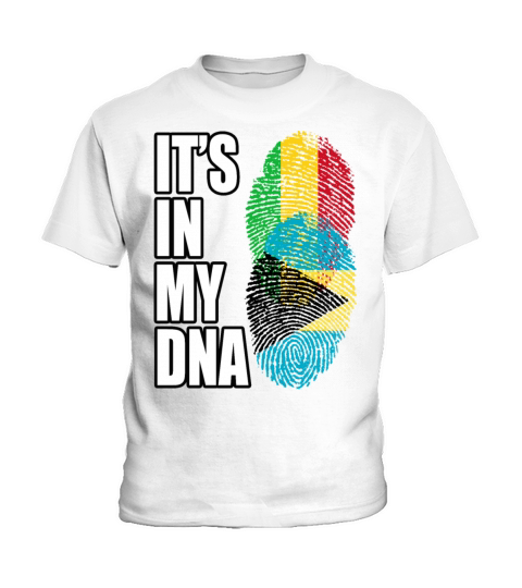 Malian And Bahamian Mix Heritage DNA Flag Kids T-Shirt