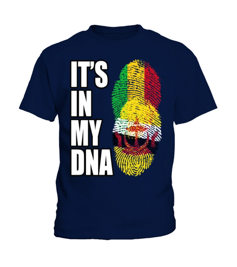 Malian And Bruneian Mix Heritage DNA Flag Kids T-Shirt