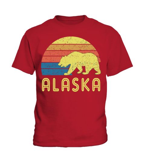 Retro Alaska With A Vintage Design And A Bear Kids T-Shirt