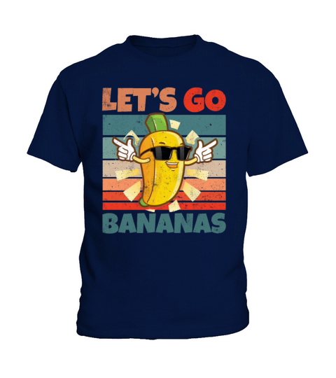 Retro Vintage Lets Bananas Funny Banana Kids T-Shirt