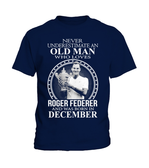 Roger Federer Old Man December Kids T-Shirt