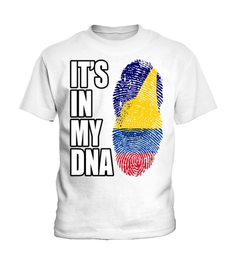 Tokelauan And Colombian Mix Heritage DNA Flag Kids T-Shirt
