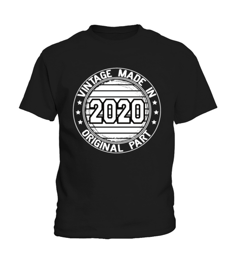 Vintage Made In 2020 Original Part Birthday 2020 Kids T-Shirt
