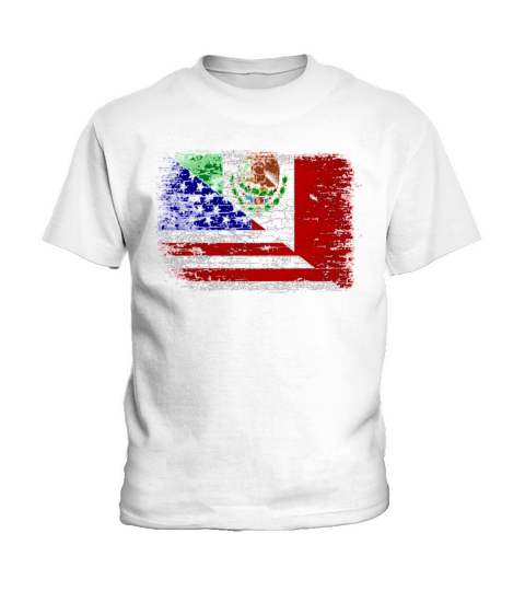 Vintage Mexican American Flag Kids T-Shirt