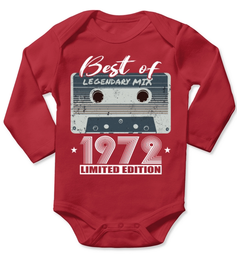 50th birthday vintage 1972 best of 1972 Long Sleeve Baby One-Piece