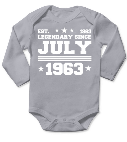 59th birthday July vintage 1963 gift idea Long Sleeve Baby One-Piece