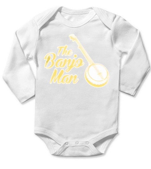 Banjo Man Musician TShirt Long Sleeve Baby One-Piece