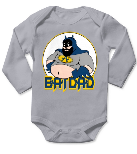 Batdad T-Shirt, Funny Dad, Fathers Day TShirt Long Sleeve Baby One-Piece