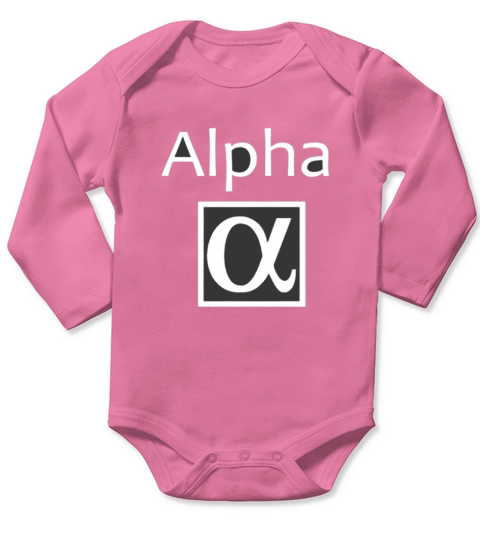 Best ALPHA GREEK SYMBOL TEE SHIRT  Shirt Long Sleeve Baby One-Piece