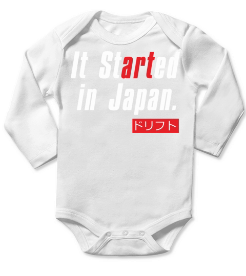 Drift It Started In Japan Long Sleeve Baby One-Piece