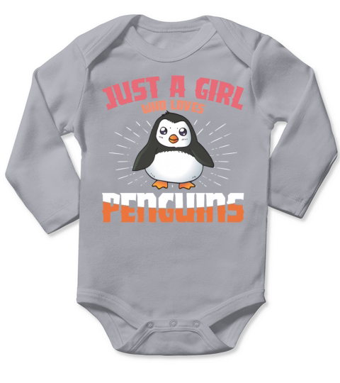 Funny Penguin Animal Bird Cute Fun Lovers Long Sleeve Baby One-Piece