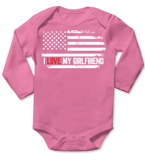 I Love My Girlfriend Long Sleeve Baby One-Piece