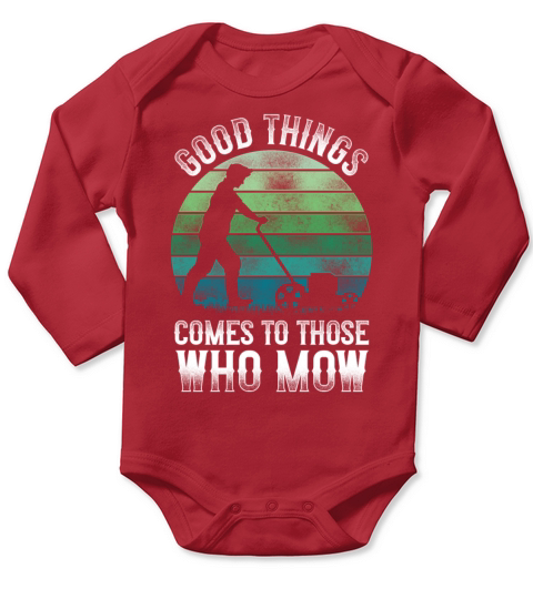 Lawn Mower Mowing Dad Father Long Sleeve Baby One-Piece