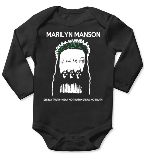 marilyn manson Long Sleeve Baby One-Piece