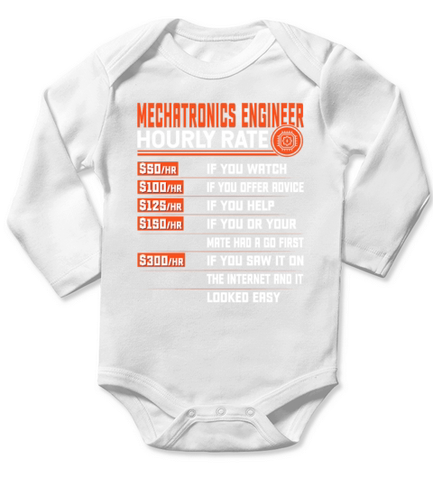 Mechatronics Engineering Hourly Rate Long Sleeve Baby One-Piece