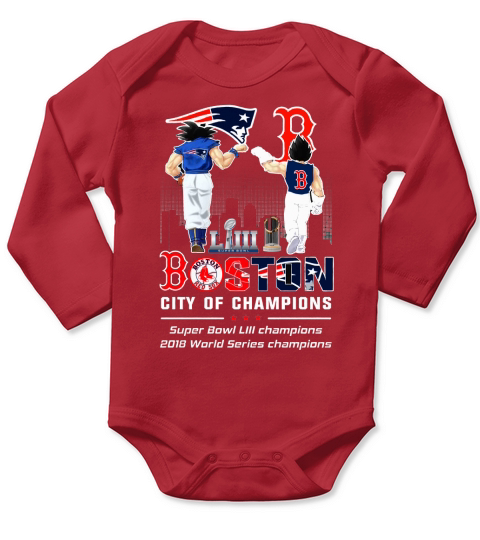 patriot boston city of champions Long Sleeve Baby One-Piece