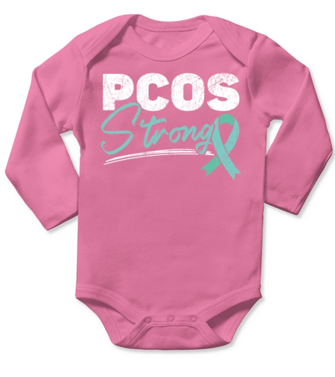 PCOS Strong Polycystic Ovary Syndrome Warrior Long Sleeve Baby One-Piece
