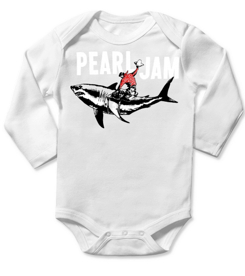 Pearl Jam Shark Long Sleeve Baby One-Piece