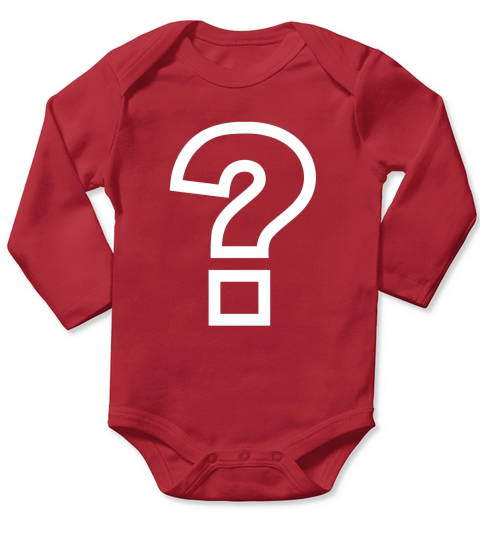 Point d&#39;interrogation T-Shirt Long Sleeve Baby One-Piece