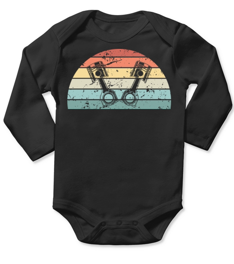 Retro Tuning Sunset Vintage car Sunrise Long Sleeve Baby One-Piece