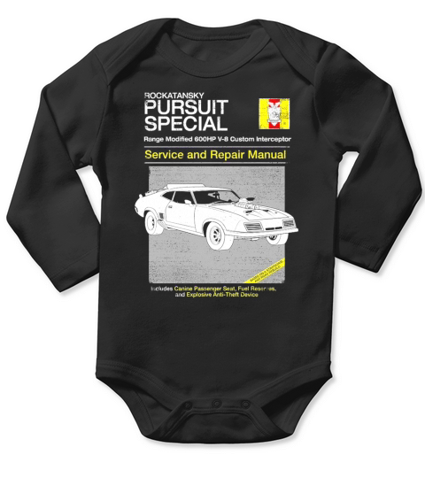 Rockatansky pursuit special service and repair manual Long Sleeve Baby One-Piece