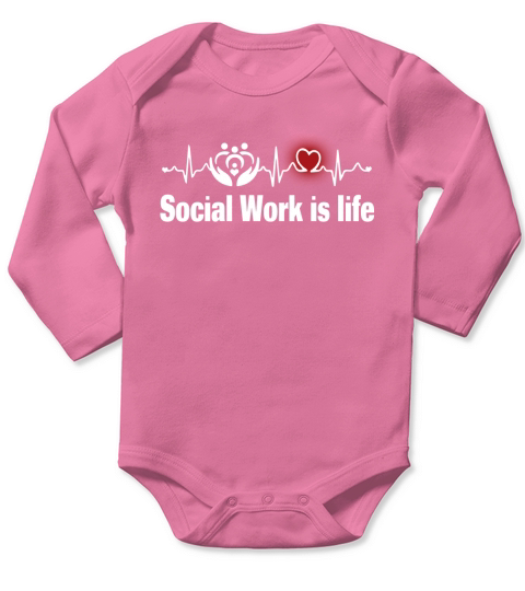 Social Work is life Long Sleeve Baby One-Piece