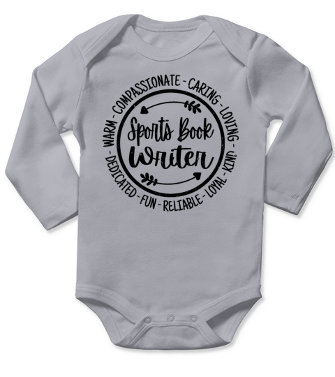 Sports Book Writer Vintage Gift Long Sleeve Baby One-Piece