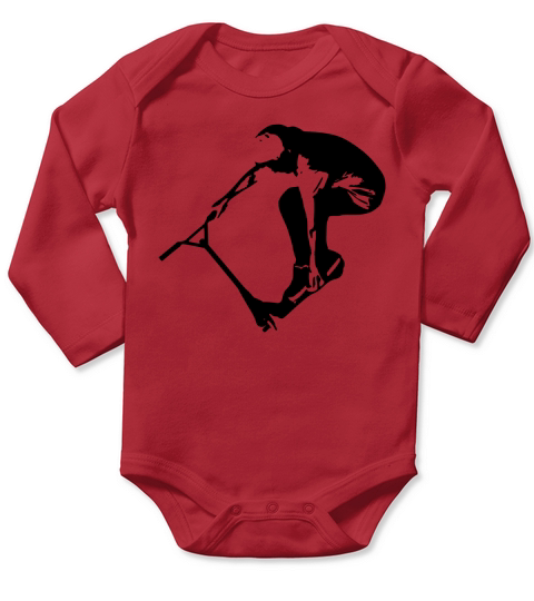 Stunt Scooter in Action Long Sleeve Baby One-Piece