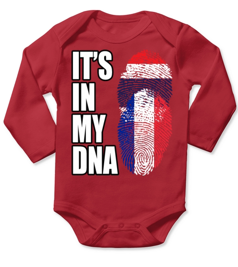 Thai And French Vintage Heritage DNA Flag Long Sleeve Baby One-Piece