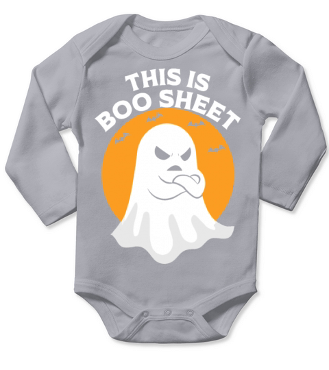 This Is Boo Sheet Ghost Retro Halloween Costume Long Sleeve Baby One-Piece