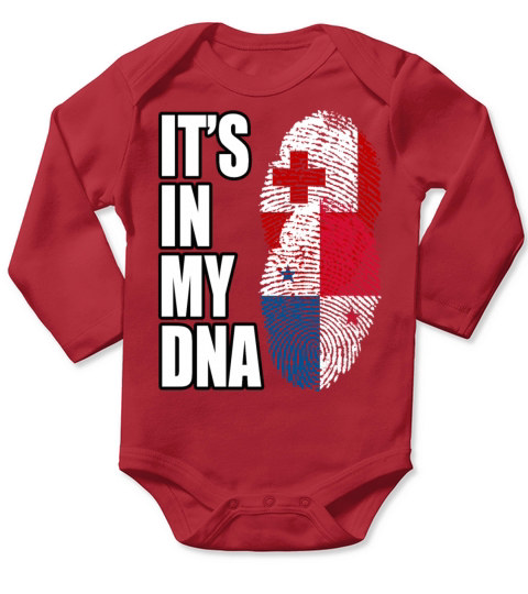 Tongan And Panamanian Mix Heritage DNA Flag Long Sleeve Baby One-Piece