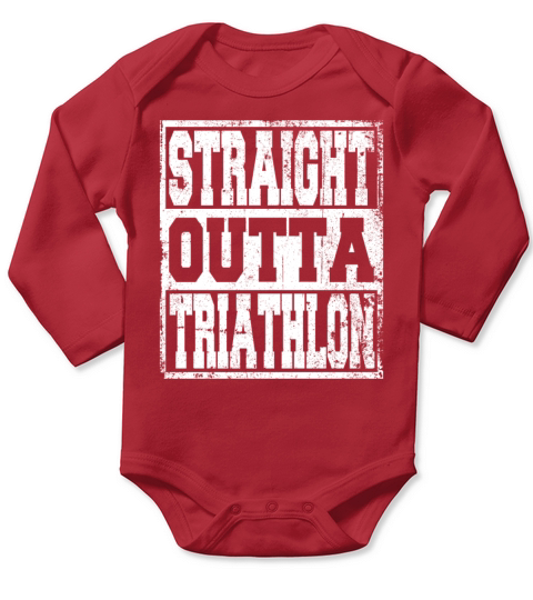 Triathlon Saying funny Long Sleeve Baby One-Piece