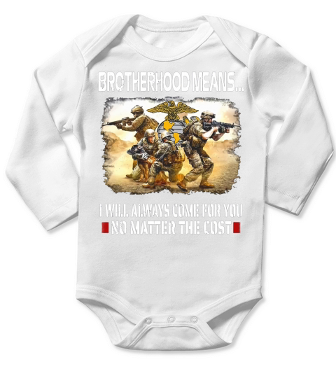 United States Marine Corps Brotherhood Means shirt Long Sleeve Baby One-Piece