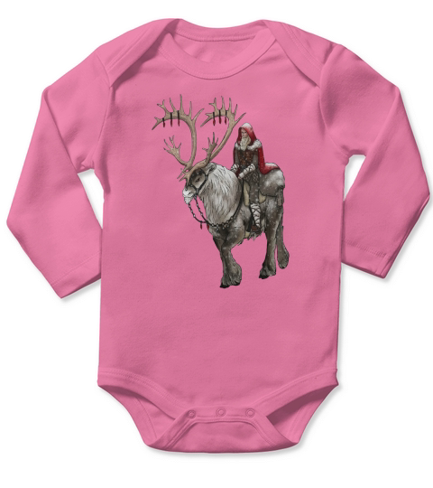 Viking Santa Long Sleeve Baby One-Piece
