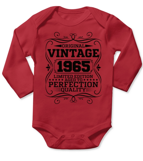 Vintage 1965 Original Limited Edition Long Sleeve Baby One-Piece