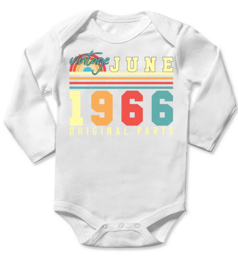 Vintage 1966 June Long Sleeve Baby One-Piece