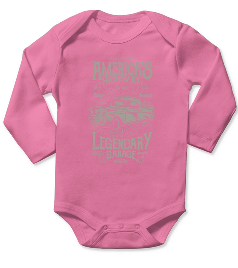 vintage car poster design Long Sleeve Baby One-Piece