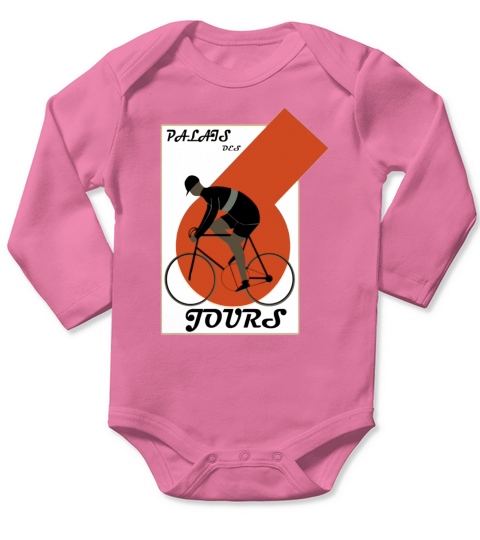 Vintage Tour de France Abschlag Long Sleeve Baby One-Piece