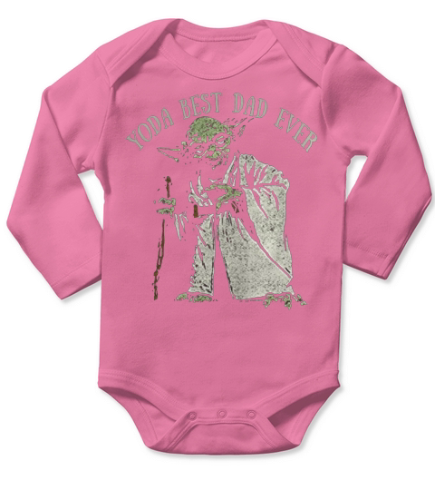 Yoda best dad ever Funny Shirt Long Sleeve Baby One-Piece